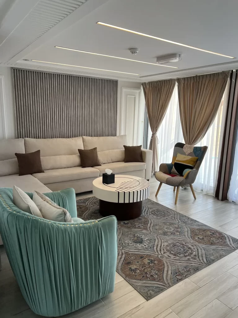 living area of one bedroom in fujairah